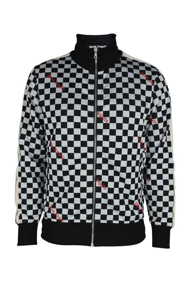 Palm Angels Checkerboard Print Vest With High Collar