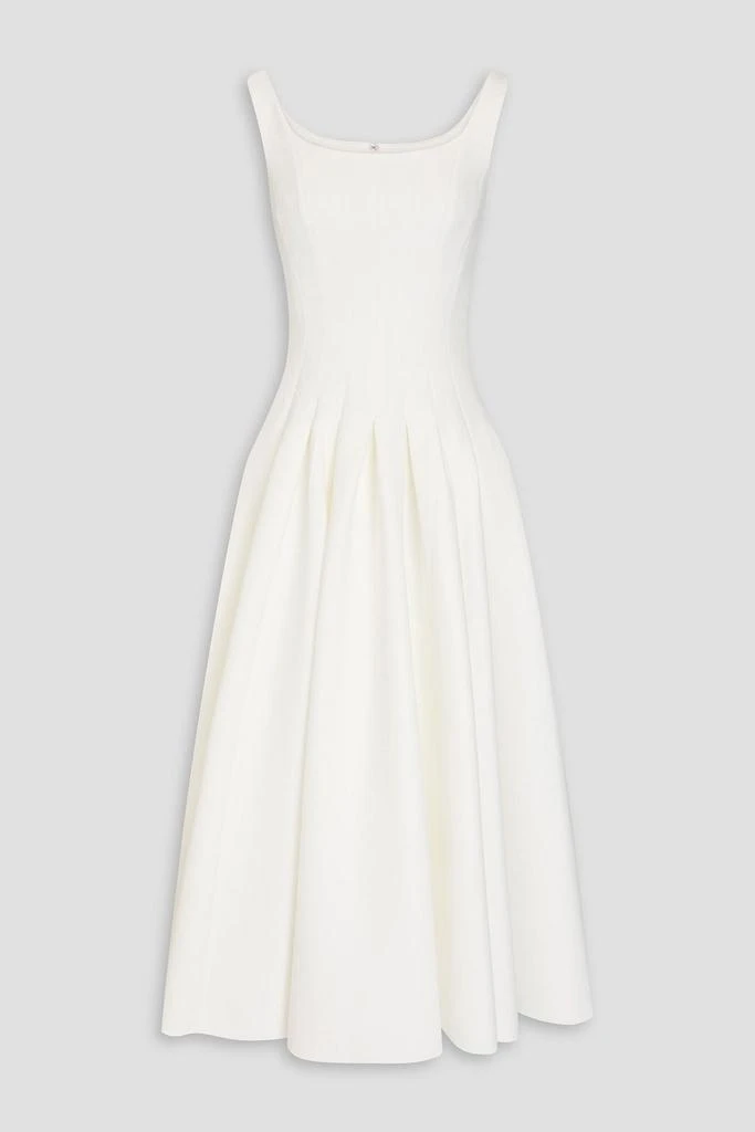 Huishan Zhang Darla pleated scuba midi dress 1