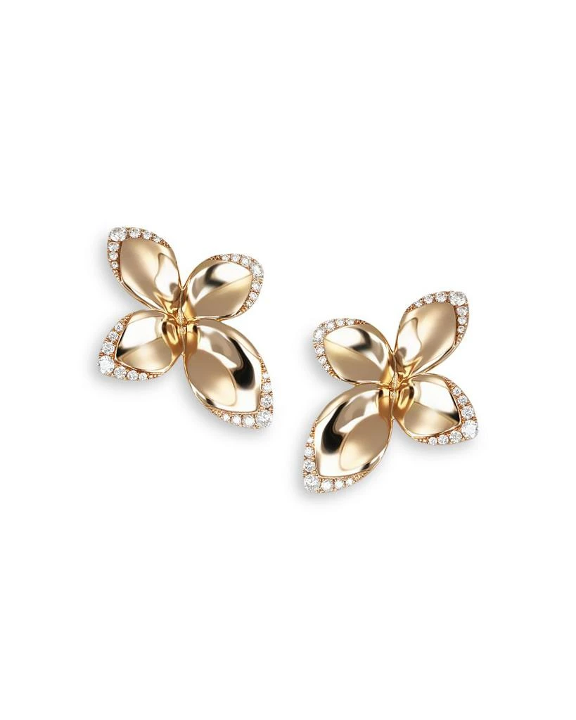 Pasquale Bruni 18K Rose Gold Giardini Segreti Diamond Flower Statement Earrings 1