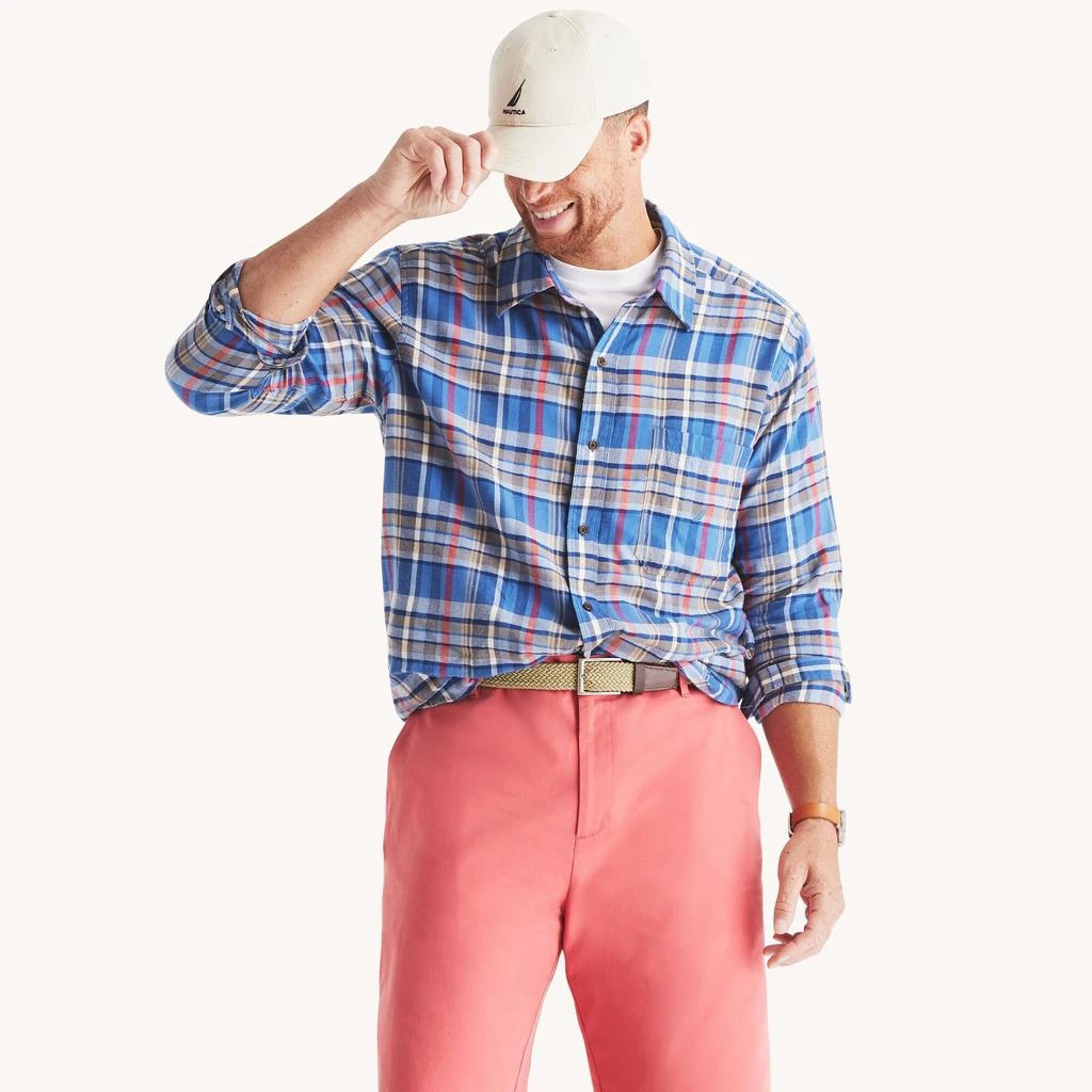 nautica big and tall dress shirts Big & Tall Anchor Solid Oxford Classic Fit Button Down