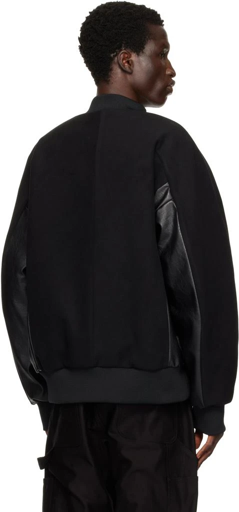 n.hoolywood Black Stadium Bomber Jacket 3