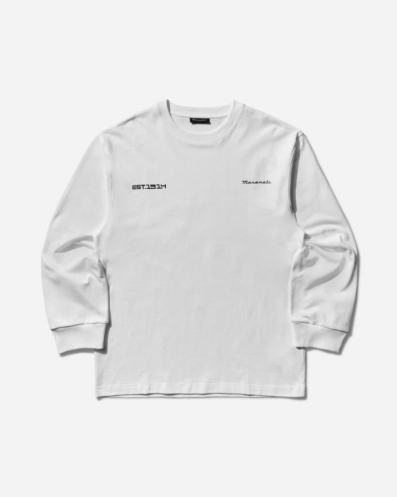Maserati Men's Heritage Long Sleeve T-Shirt White