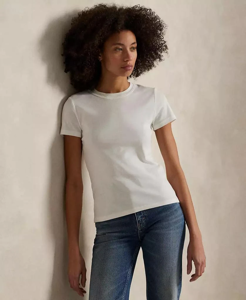 Ralph Lauren Women's Ribbed Cotton Tee 1