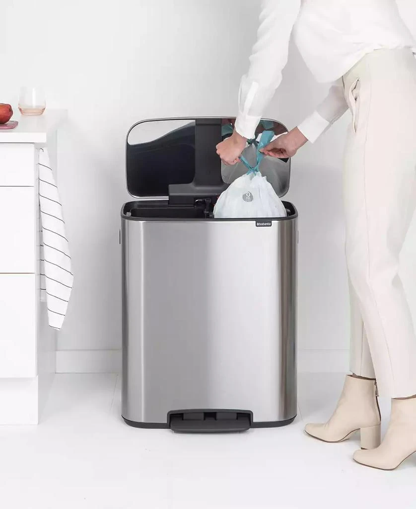 Brabantia Bo Step on Dual Compartment Trash Can, 2 x 8 Gallon, 2 x 30 Liter 5