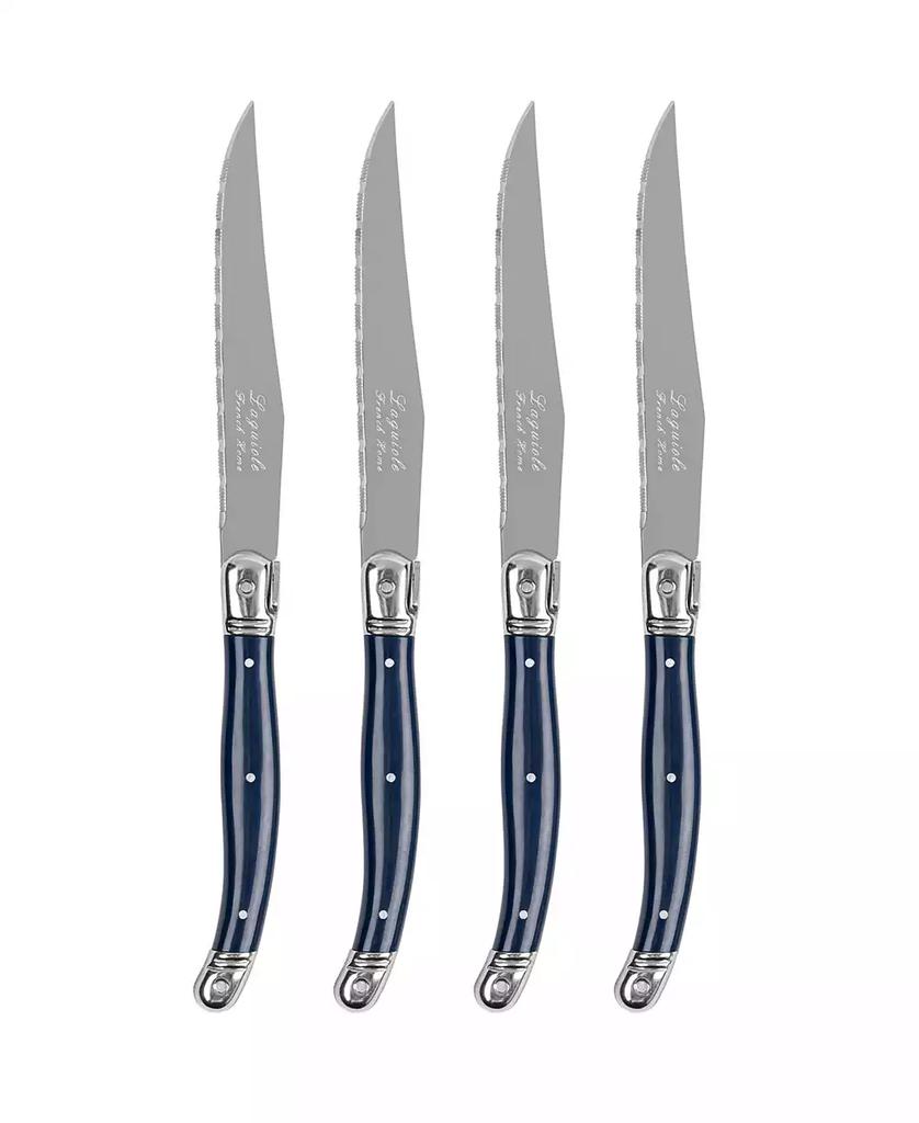 French Home Laguiole Connoisseur 4-Piece Steak Knife Set with Handles