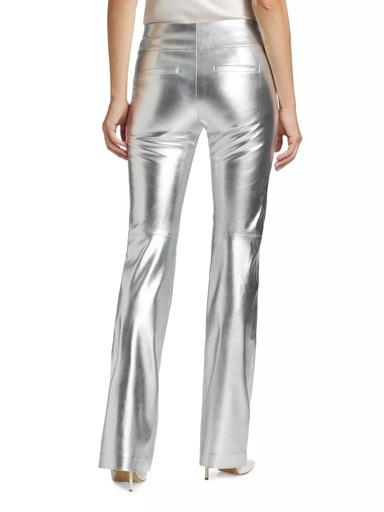Alice + Olivia Olivia Metallic Faux Leather Boot-Cut Pants 5