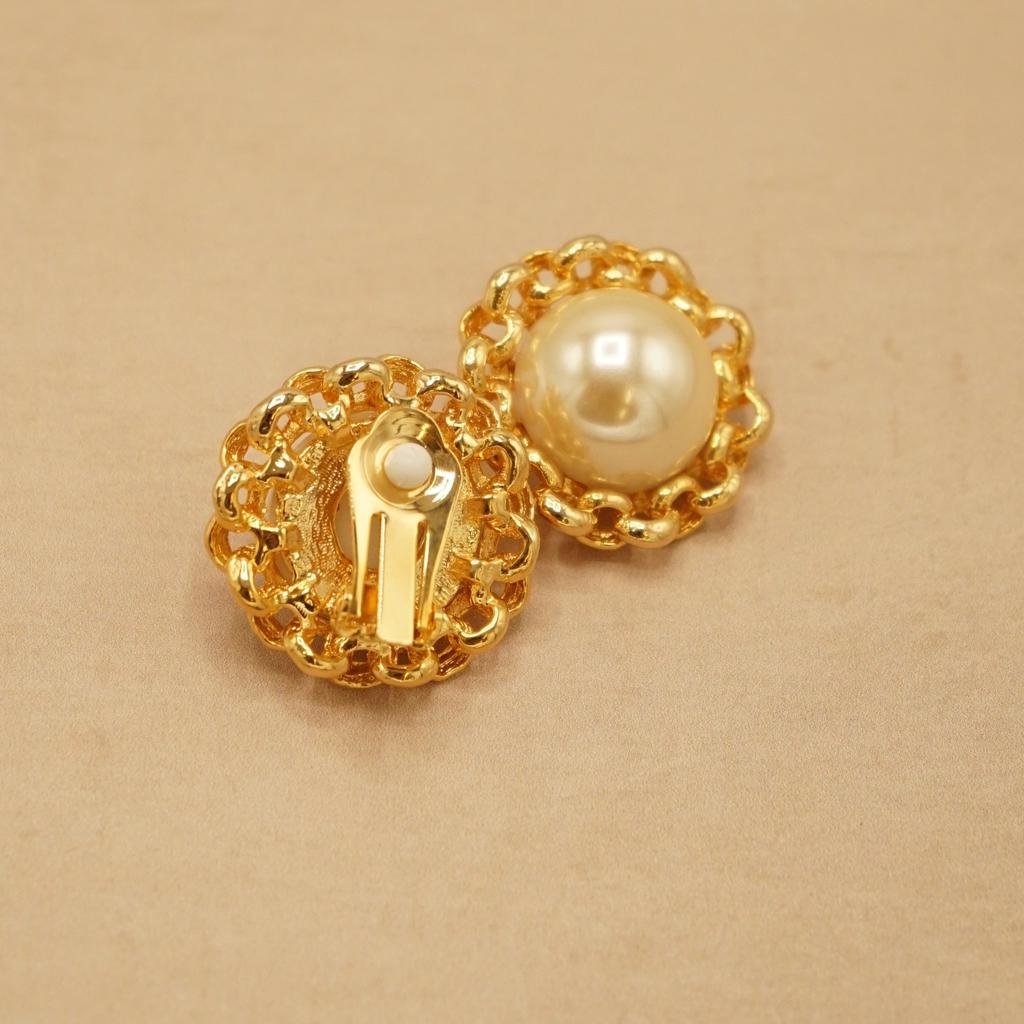 Orelia Vintage Vintage Chain Link & Pearl Clip