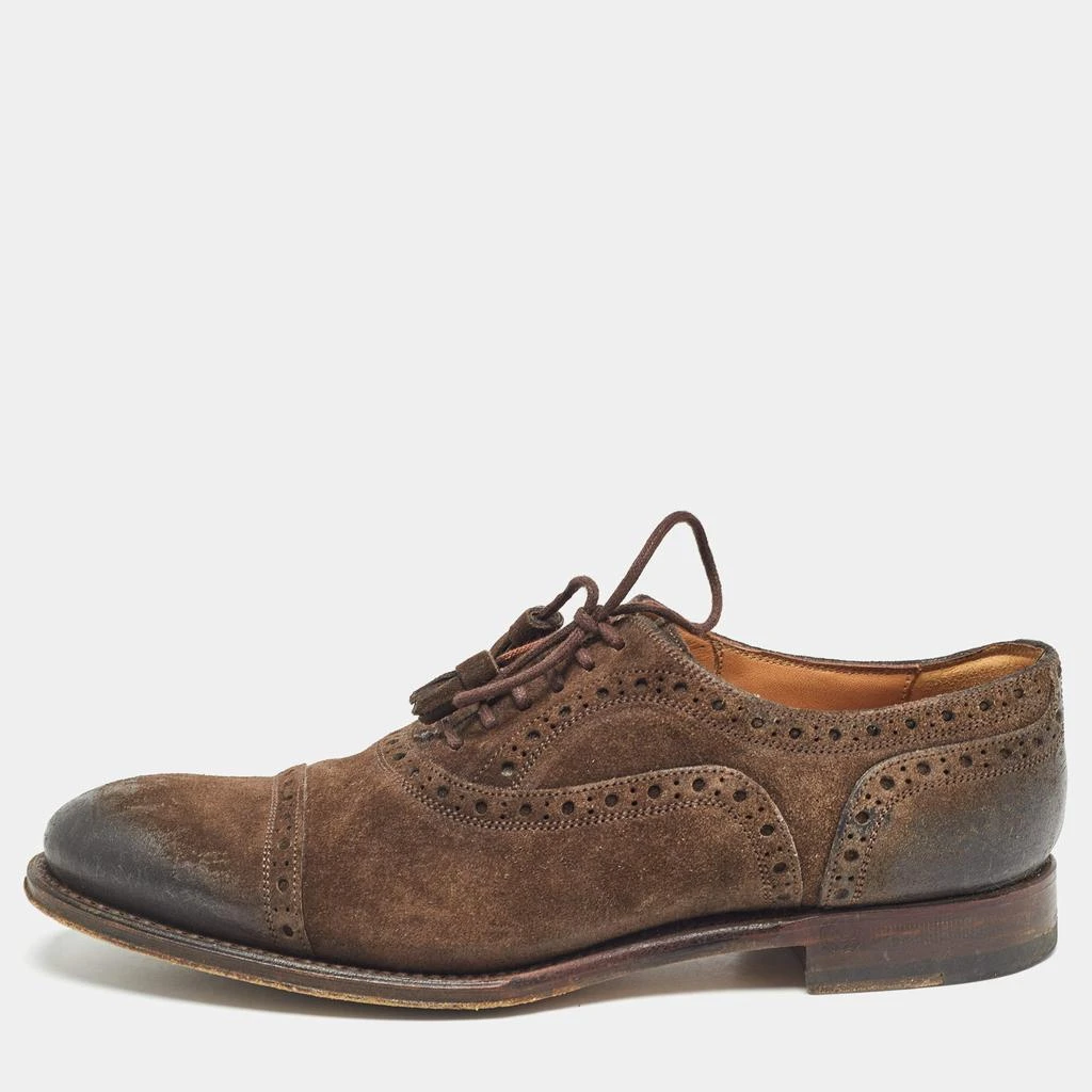 Gucci Gucci Brown Suede Brogue Oxfords Size 36.5 1