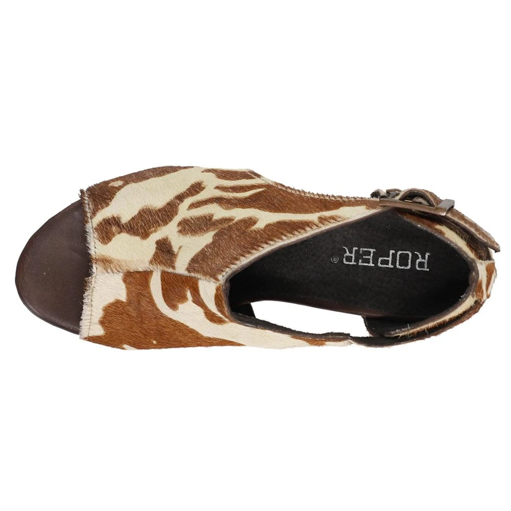Roper Mika Cow Peep Toe Shootie Pumps 4