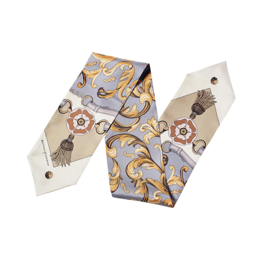 Aspinal of London Signature neck bow silk scarf