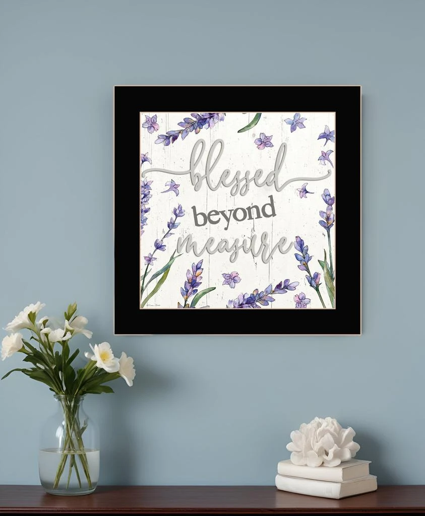 Hivvago Blessed Beyond Measure Black Framed Print Wall Art