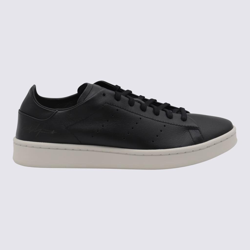 Y-3 Black Leather Sneakers
