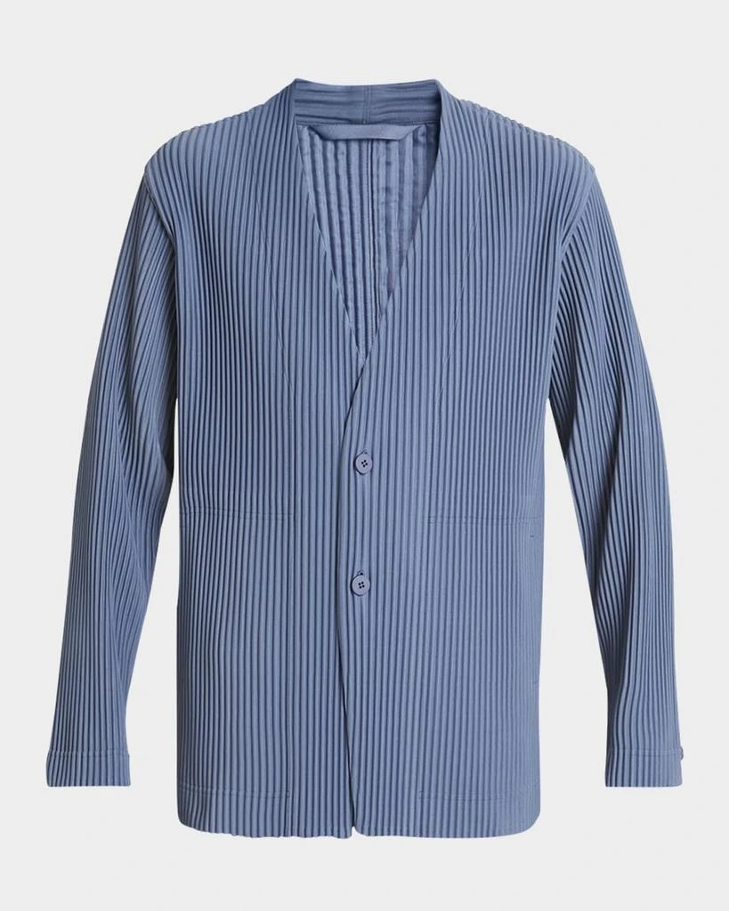 Homme Plisse Issey Miyake Men's Pleated V-Neck Sport Jacket 1