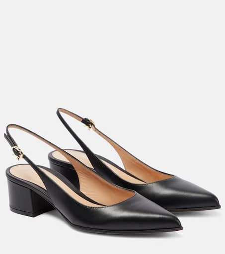 Gianvito Rossi Piper leather slingback pumps 1