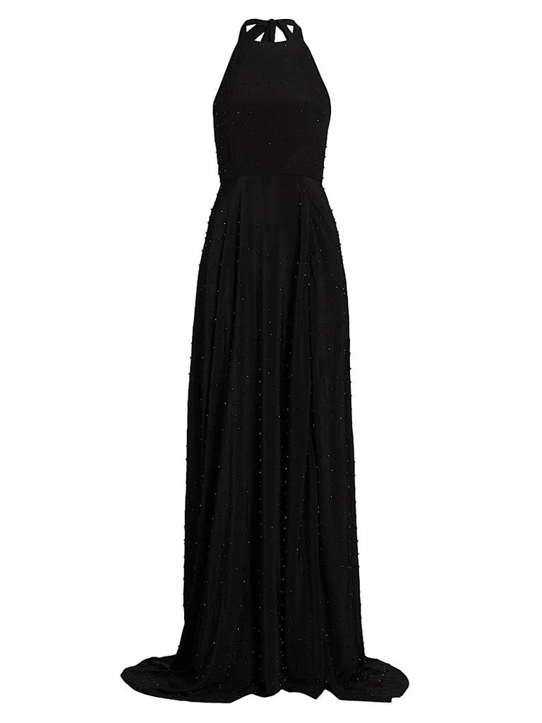 Azeeza Rosa Sequined Silk Sleeveless Gown 1