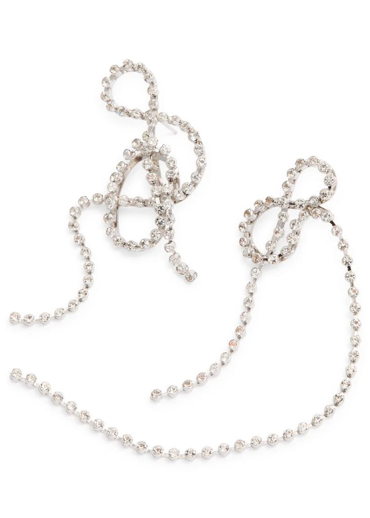 Dries Van Noten Tangled asymmetric crystal-embellished drop earrings 3