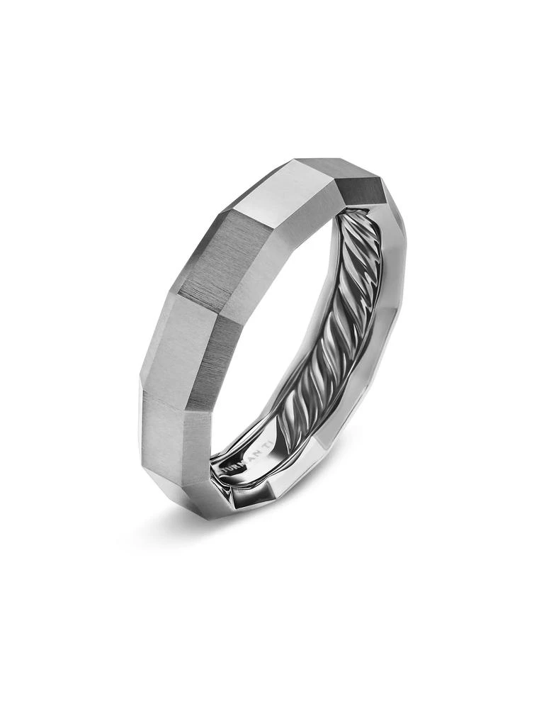 David Yurman Faceted Band Ring in Grey Titanium 2