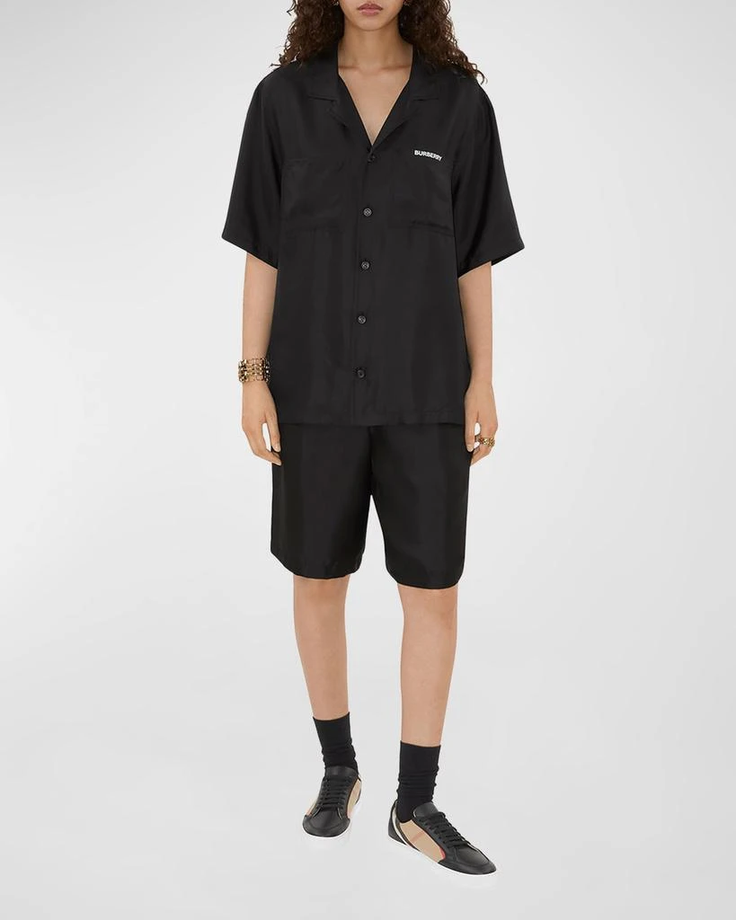 Burberry Salmond Check Leather Low-Top Sneakers 2