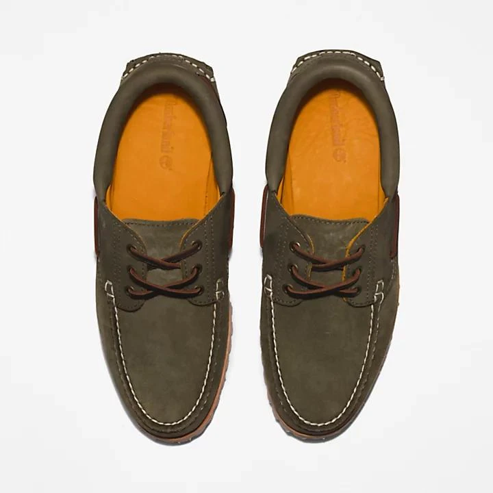Timberland Timberland® 3-Eye Lug Handsewn Boat Shoe for Men in Dark Green 2
