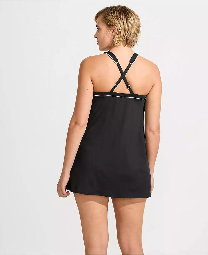 Lands' End Women's G-Cup High Neck Swim Dress Swimsuit