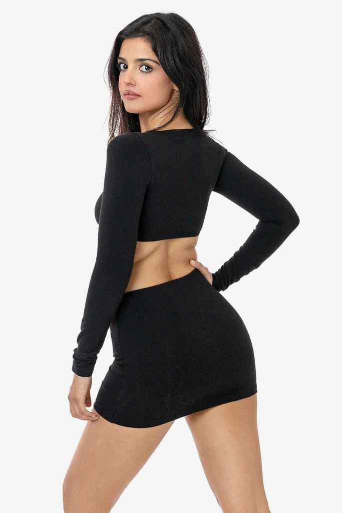 Los Angeles Apparel 8387GD - Garment Dye Ruched Long Sleeve Micro Crop Top 8