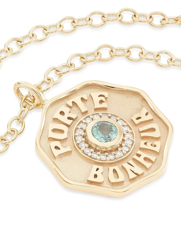 Marlo Laz Je Porte Bonheur 14K Yellow Gold 
Alexandrite Necklace 4