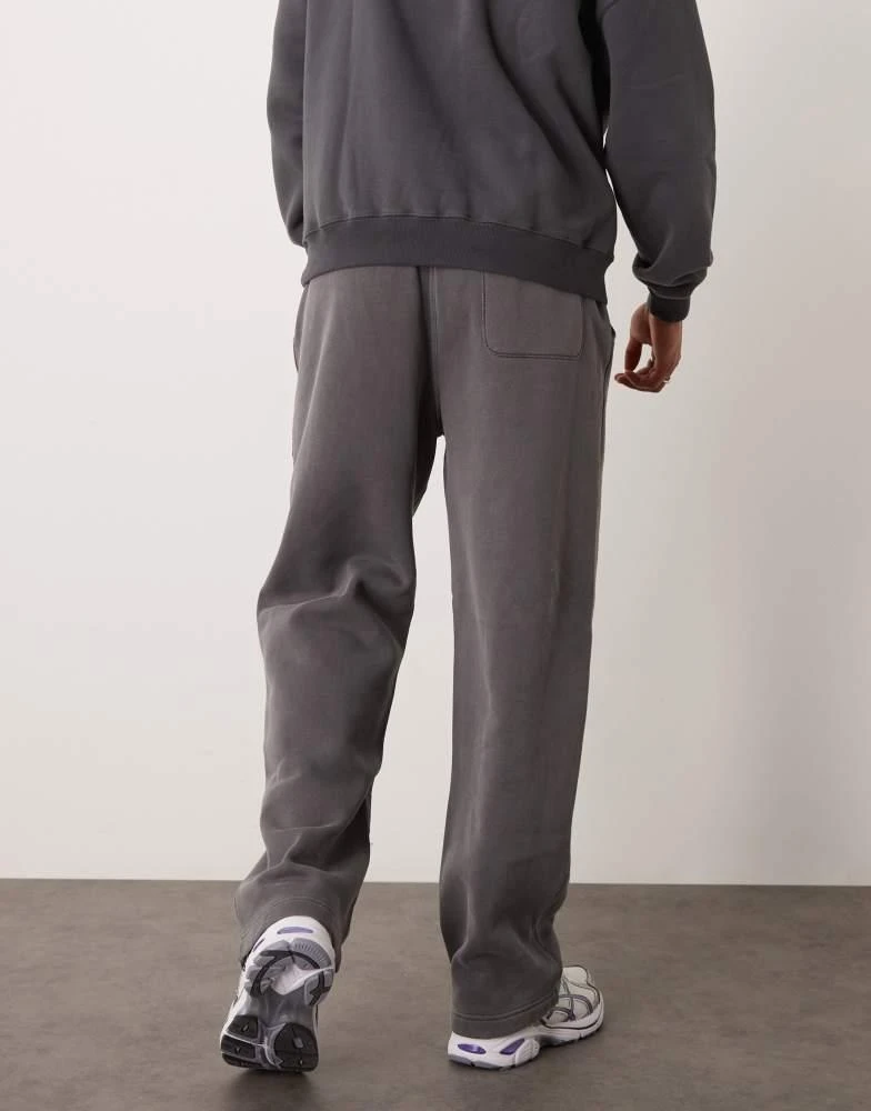 Abercrombie & Fitch Abercrombie & Fitch vintage wash open hem joggers in mid grey 3
