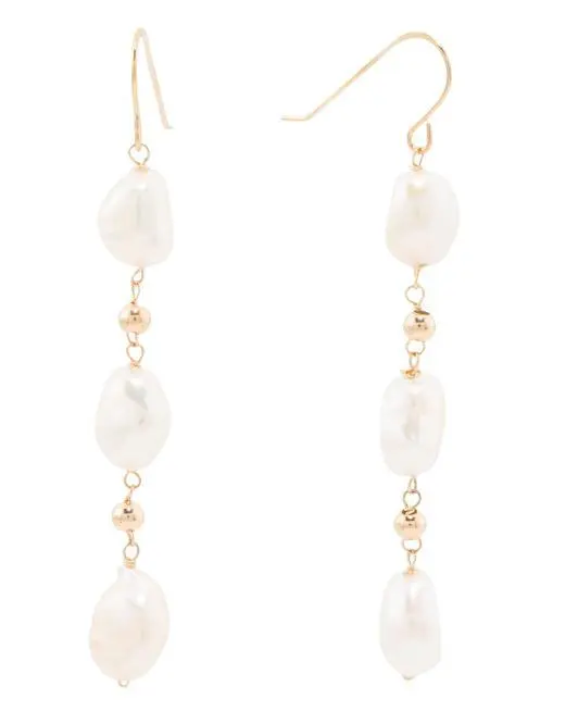 GEORG K Made In Usa 14kt Gold Freshwater Pearl Drop Earrings