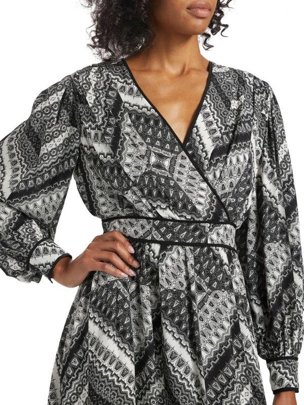 Tahari The Caelan Printed Silk Midi-Dress 4