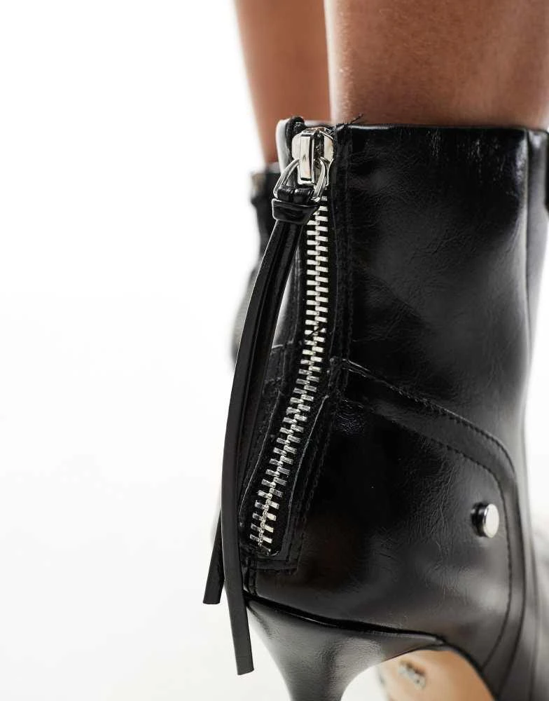 ALDO ALDO Nilita heeled ankle boots with toe cap in black 3