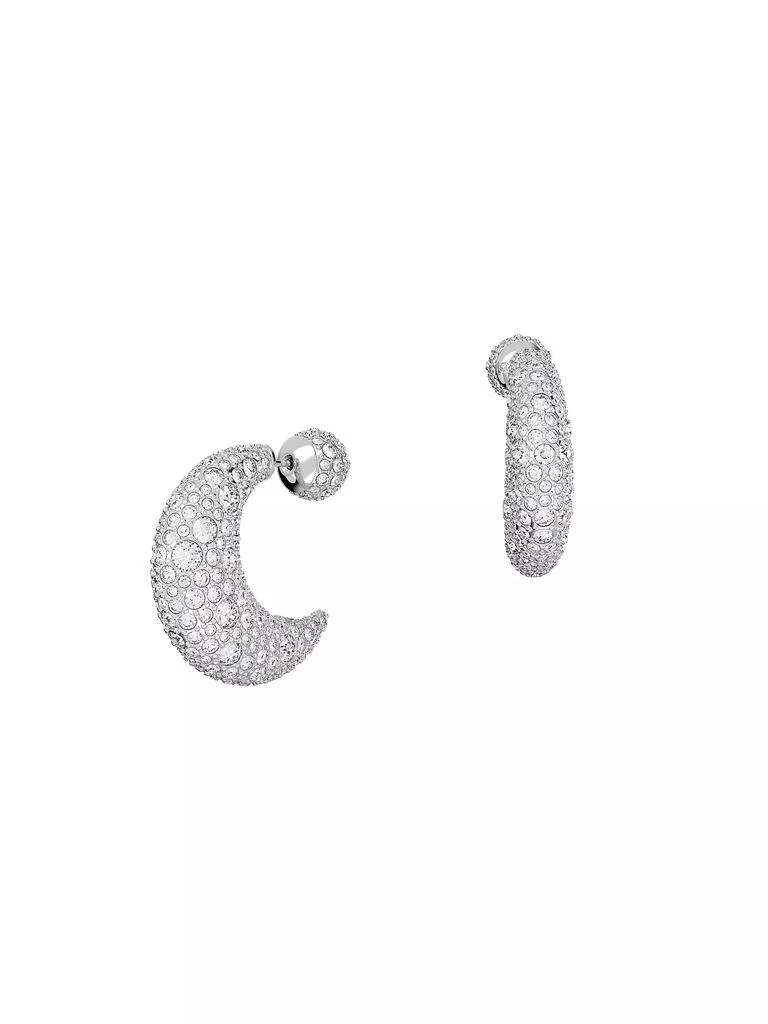 Swarovski Sublima Rhodium-Plated & Swarovski Crystal Crescent Moon Earrings 1