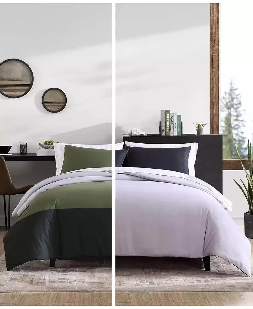 Eddie Bauer CLOSEOUT! Skyline Stripe Reversible 3 Piece Duvet Cover Set 14