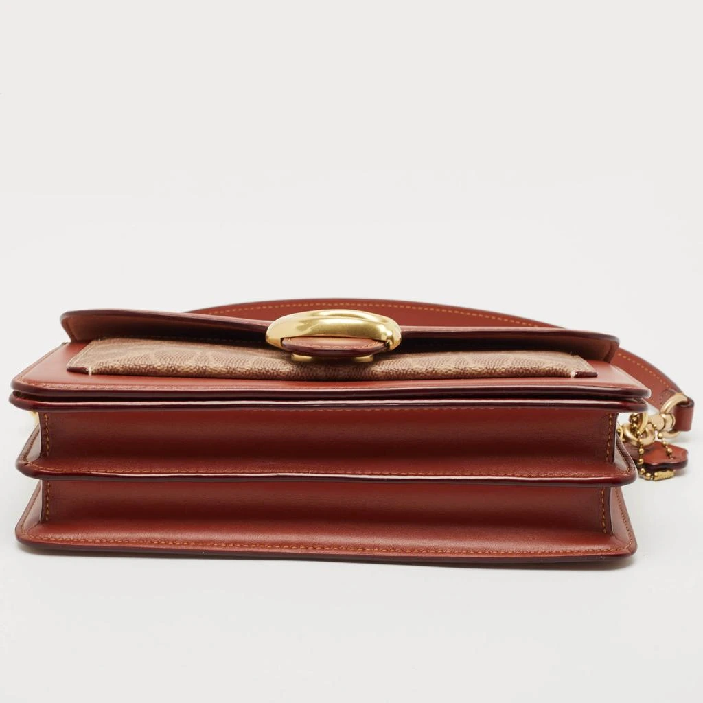 Coach Coach Tan/Beige Signature Coated Canvas and Leather Tabby 26 Shoulder Bag 6