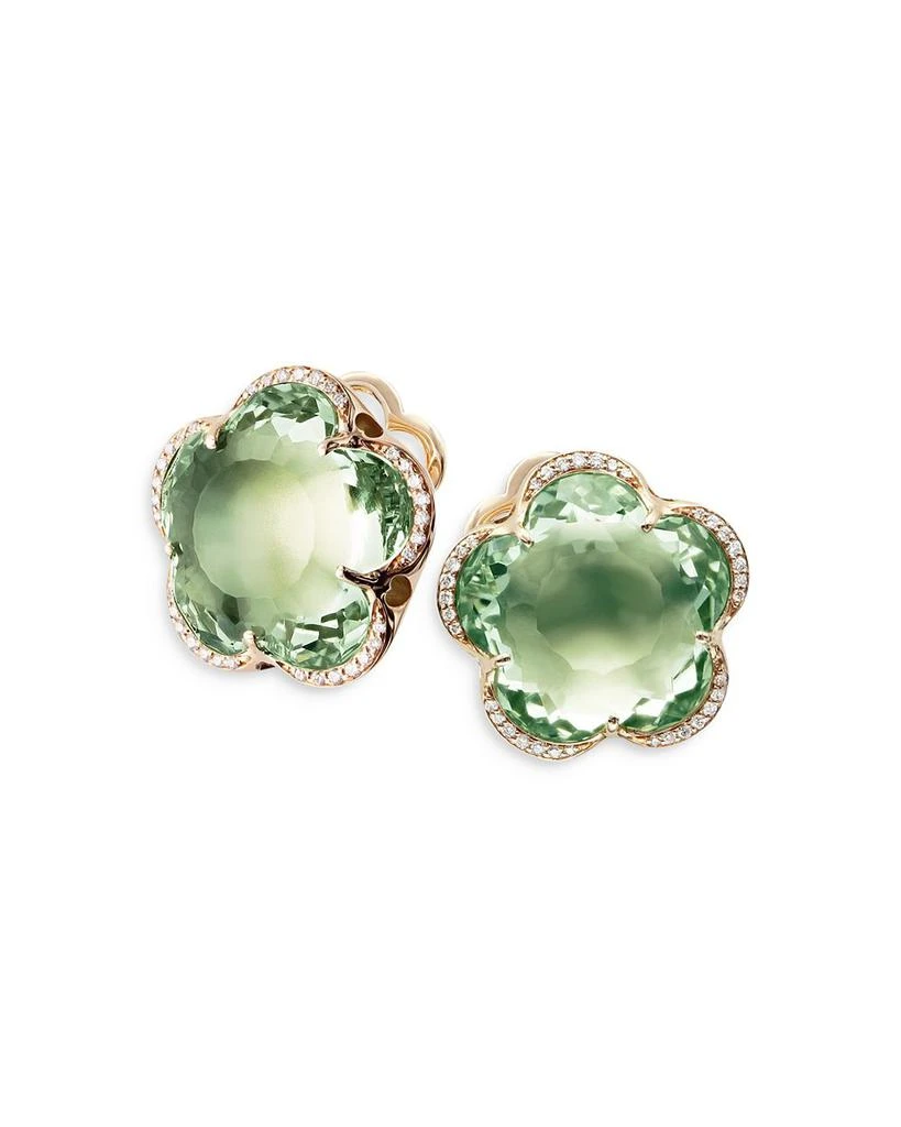 Pasquale Bruni 18K Rose Gold Bon Ton  Prasiolite 
Diamond Dolce Vita Stud Earrings 1