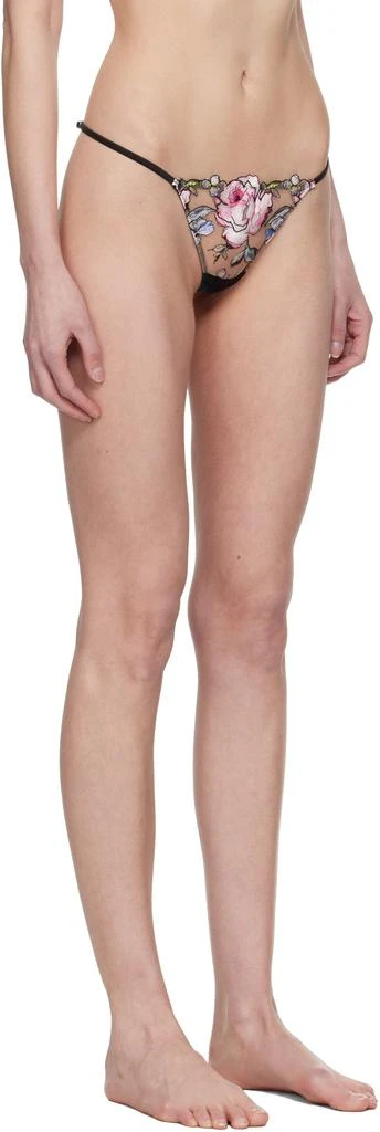 Fleur du Mal Multicolor Fidelia Embroidery V-String Thong 2