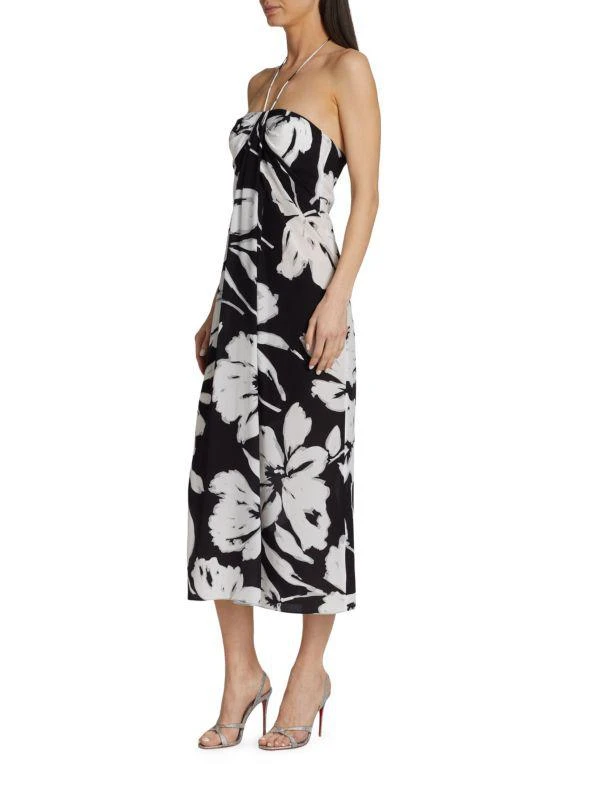 Michael Kors Brushstroke Floral Silk Dress 1