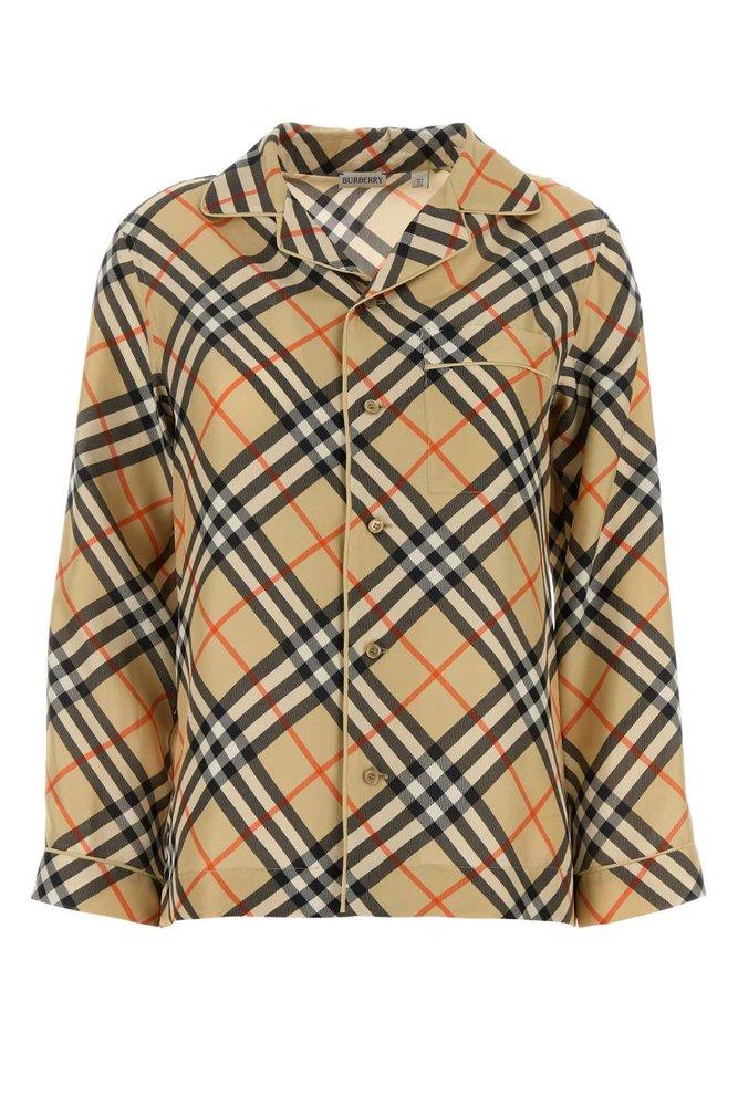 Burberry Burberry Vintage Check-Printed Buttoned Pajama Top