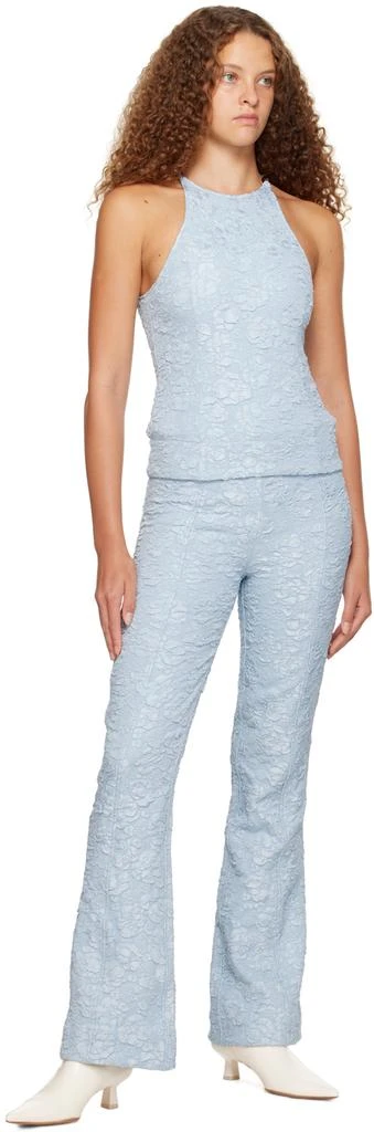 Ganni Blue Jacquard Trousers 4