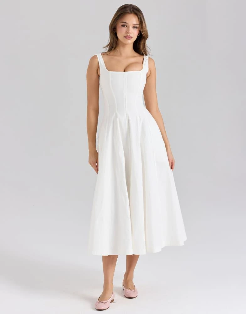 House of CB House of CB Amara stretch cotton corset midi dress in white -  Dresses & Skirts - Compare Prices from 6+ Stores - Free Shipping -  BeyondStyle
