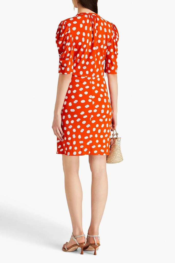 Diane von Furstenberg Duncan ruched printed jersey mini dress 3
