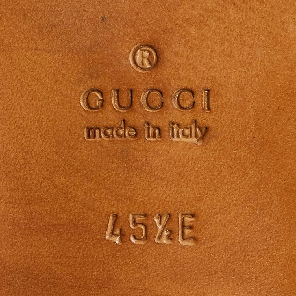 Gucci Gucci Brown Brogue Leather Slip On Oxford Size 45.5 7