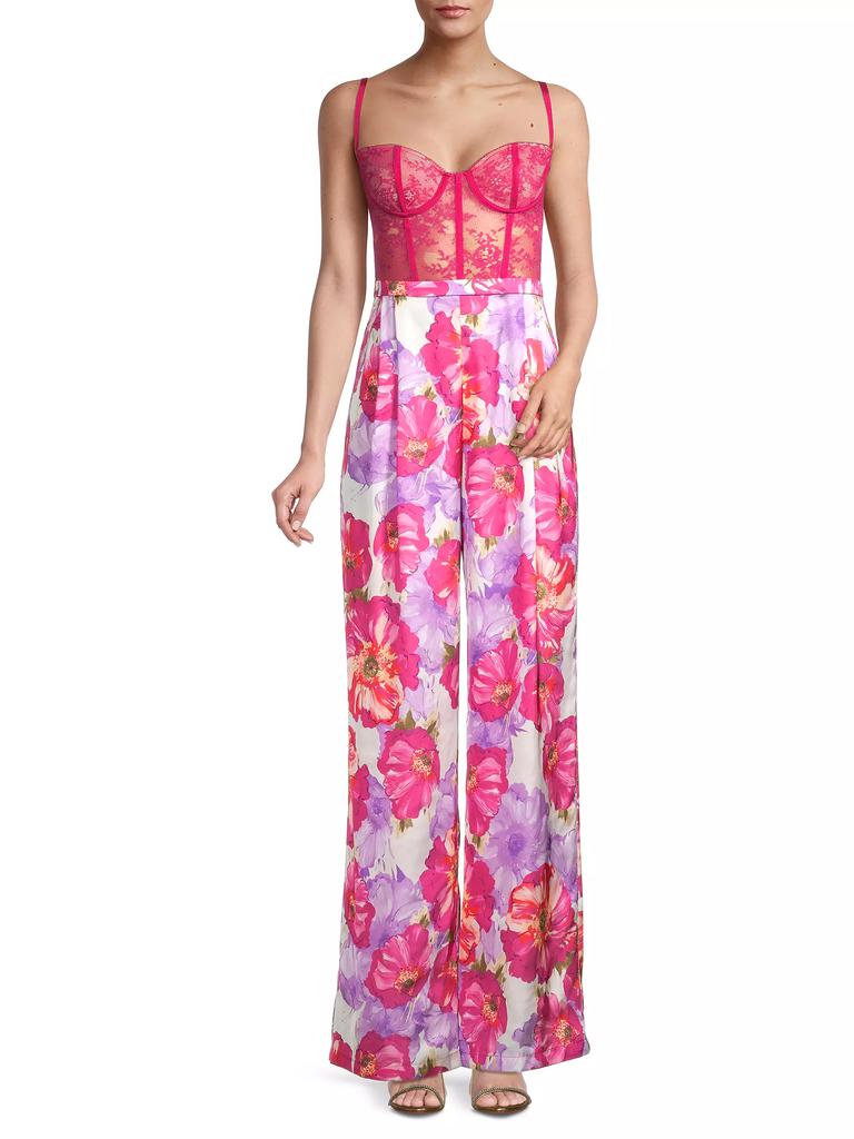 Katie May Tink Floral Bustier Jumpsuit