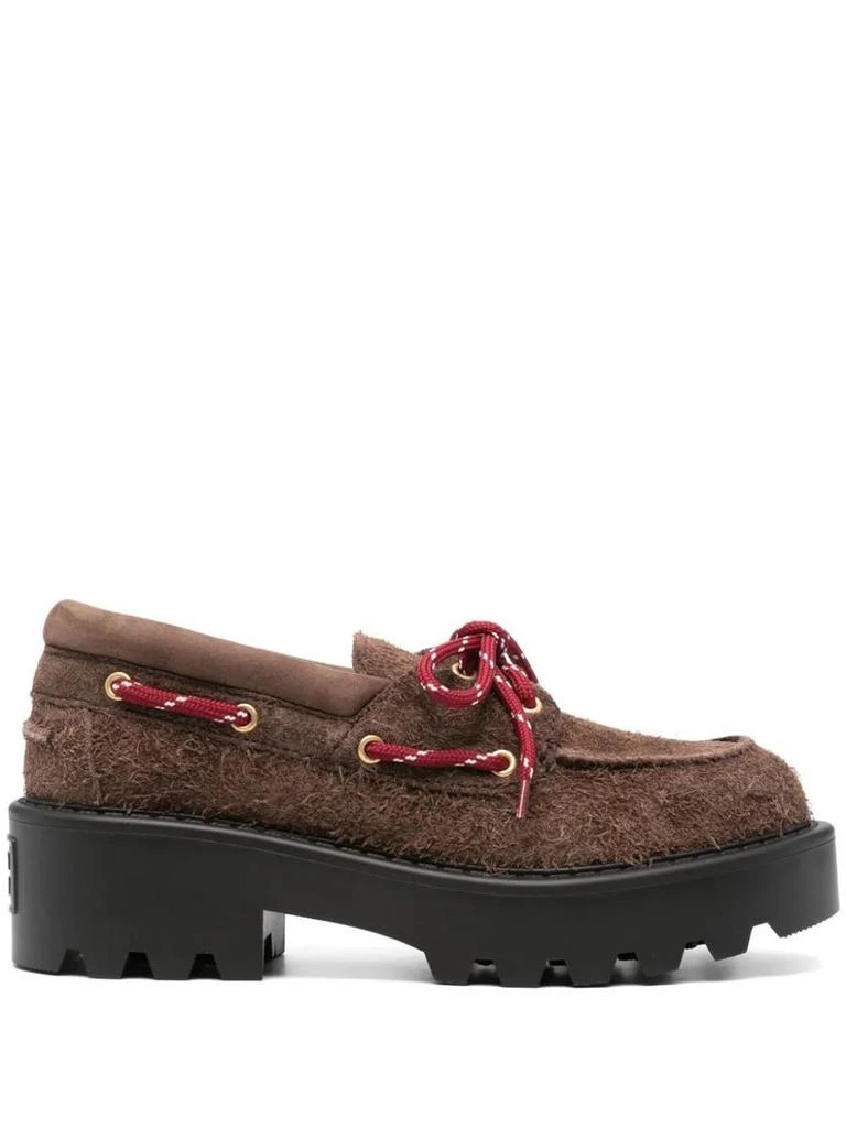 Miu Miu Miu Miu Sienna Brown Suede Loafers 1