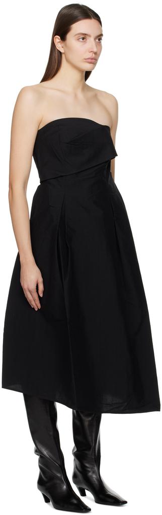 Cordera Black Strapless Midi Dress