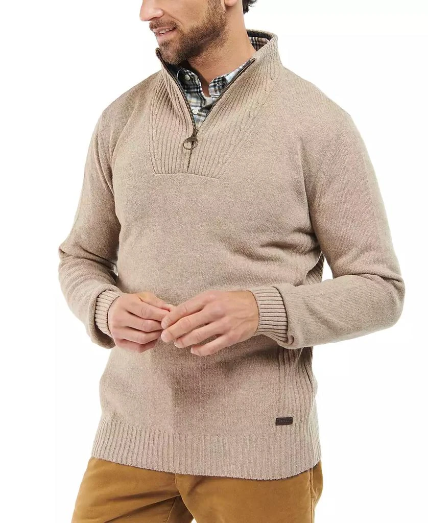 Barbour Men's Nelson Essential Wool Quarter Zip Sweater 5