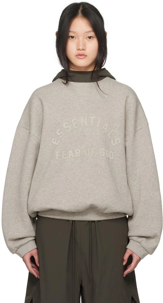 Fear of God ESSENTIALS Gray Bonded Hoodie 1