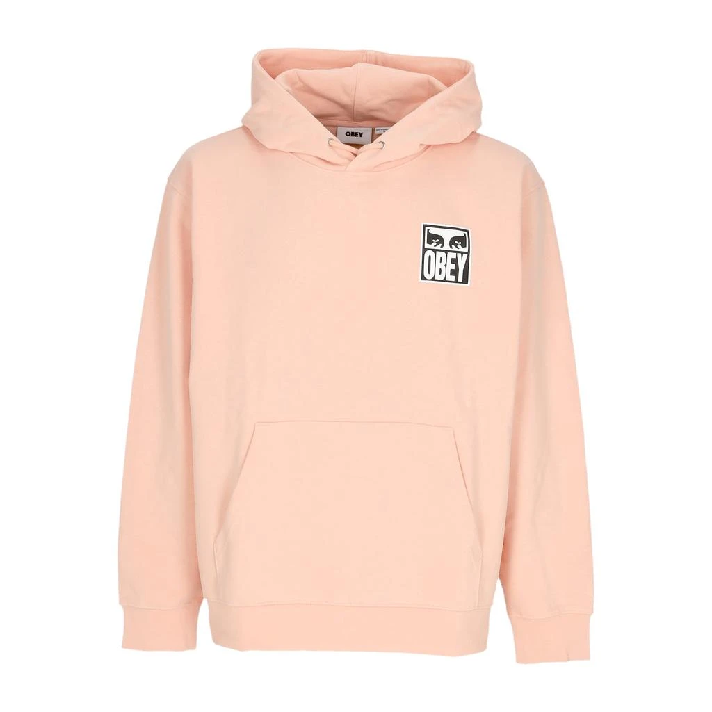 Obey Men's Lightweight Hooded Sweatshirt Eyes Icon 2 Premium French Terry Hooded Po Peach Parfait 1