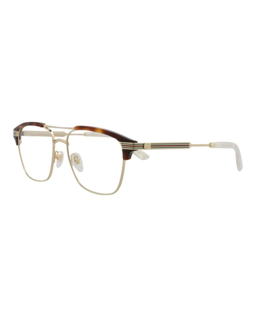 Gucci Square-Frame Metal Optical Frames 2