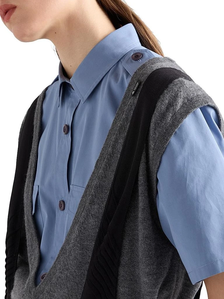 Prada Cashmere V-Neck Vest Sweater 5