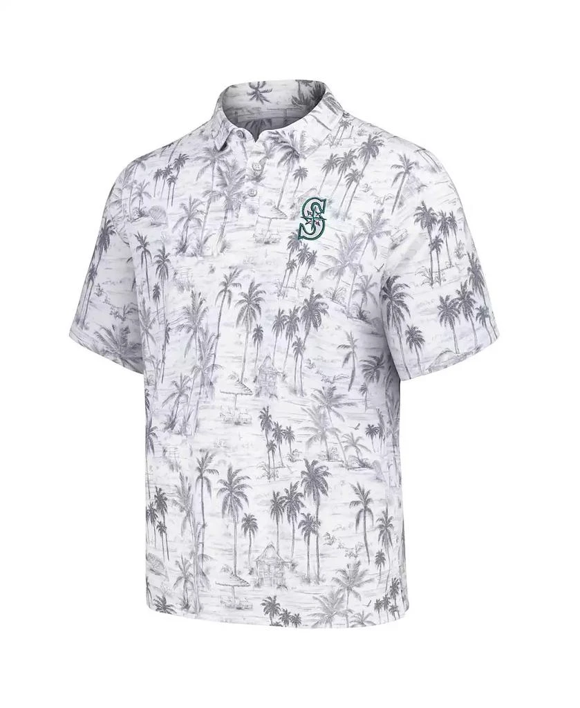 Tommy Bahama Men's Gray Seattle Mariners Sport Cabana Shores IslandZone Tri-Blend Polo 3